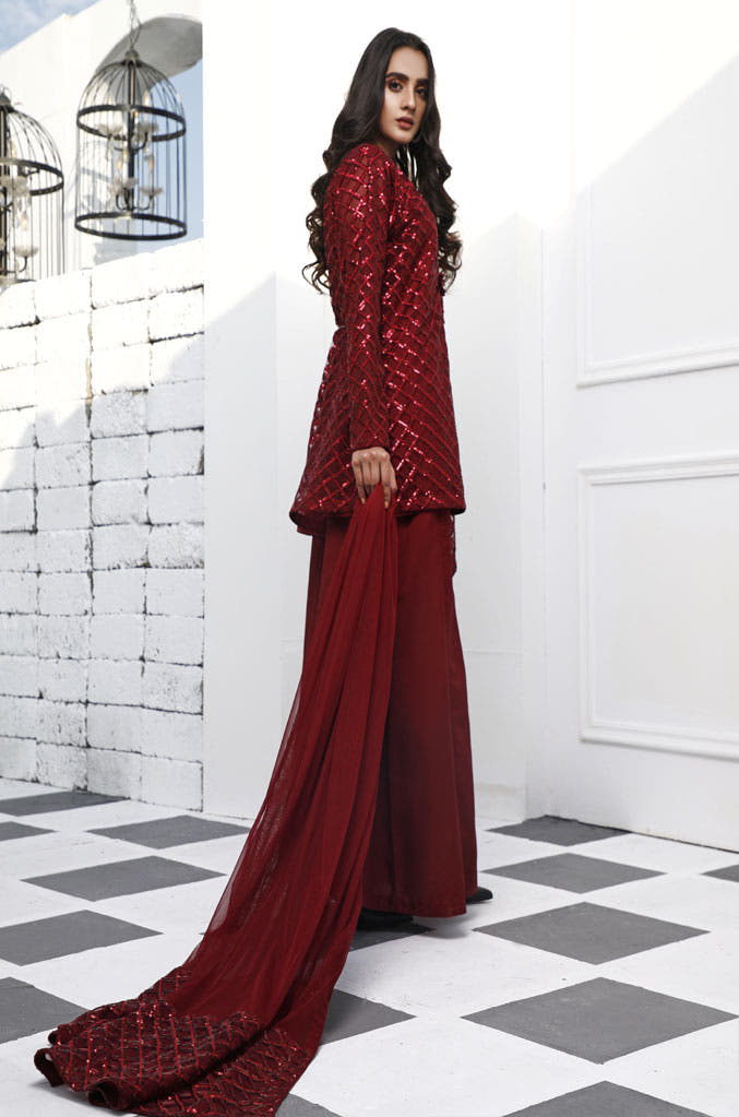 SANA'S raw silk suit Pakistan occasion wear