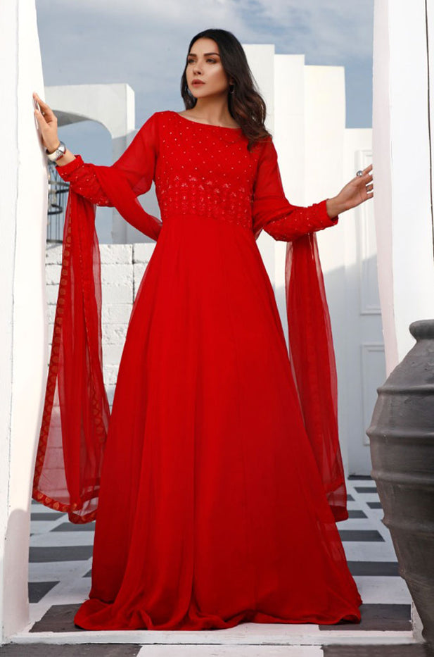 Long chiffon prom dress with ribbon embroidery online
