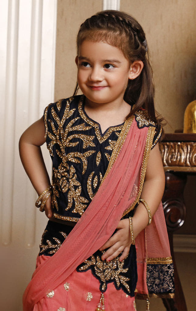 SANA'S red embroidered saree Pakistan occasion wear