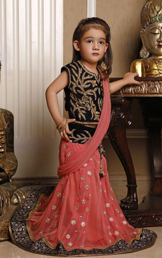 SANA'S red embroidered saree Pakistan occasion wear
