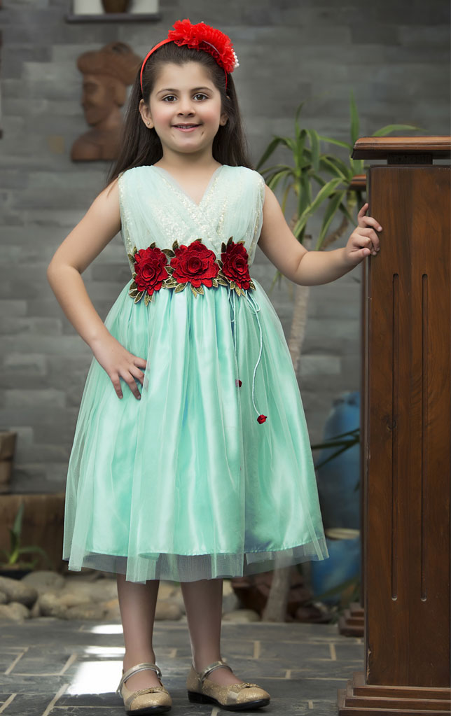 Embroidered Net Frock | GFC16 | D-908 - SANA'S
