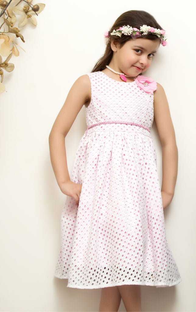 Cotton Net Frock | GFC16 | F916 - SANA'S