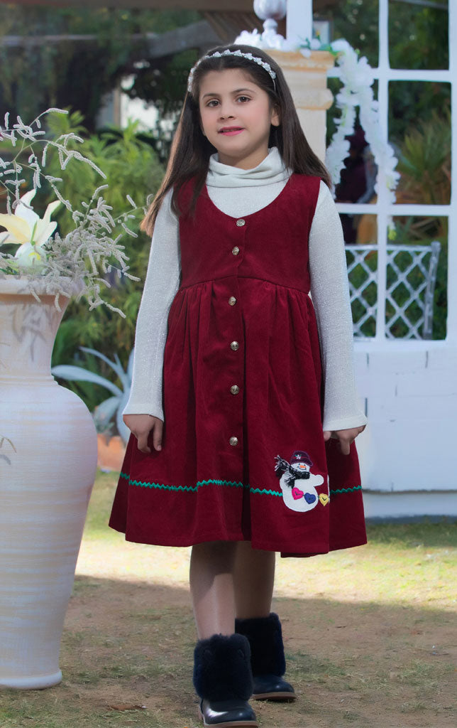 High Neck Corduroy Frock  | WC1718 | F950 - SANA'S