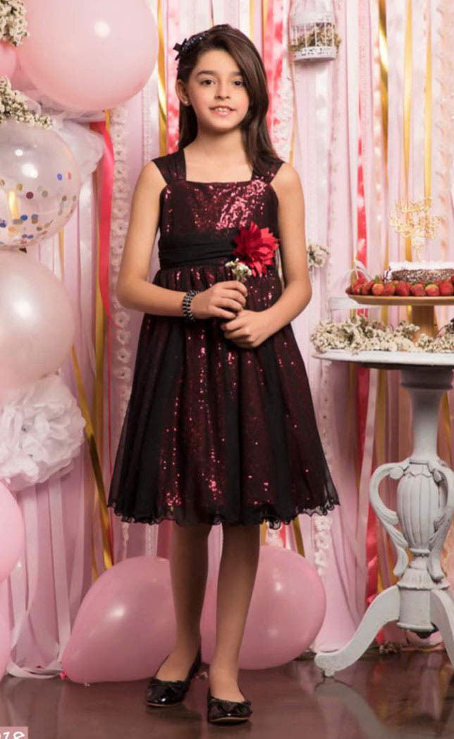 SANA'S net frock Pakistan party wear