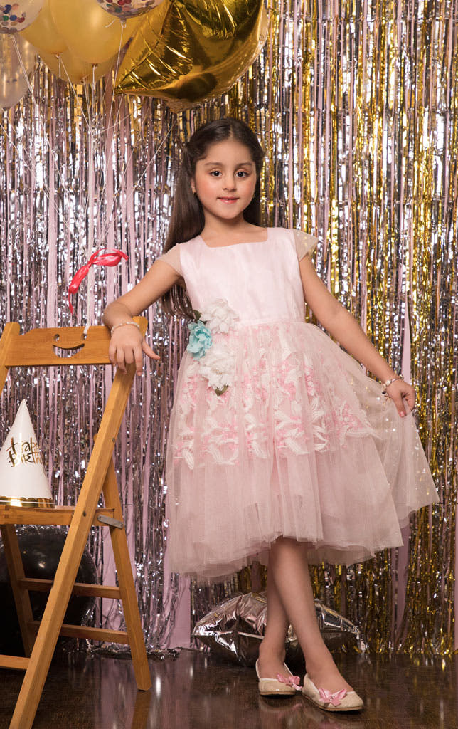 SANA'S net frock Pakistan party wear