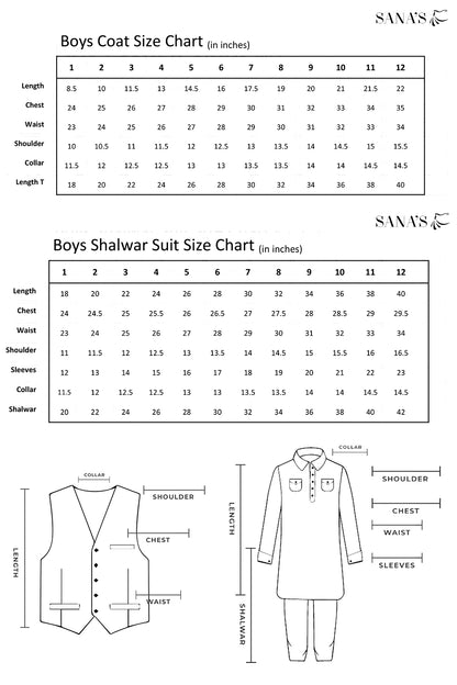 Printed Waist Coat Suit | BFC16 | B522 - SANA'S