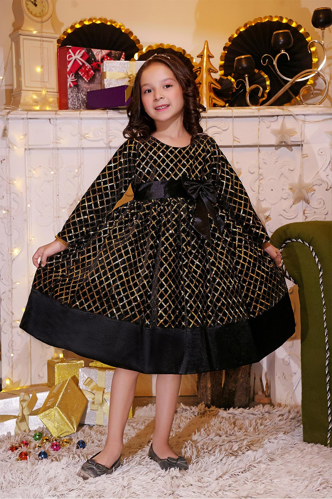 SANA'S velvet frock Pakistan Eid
