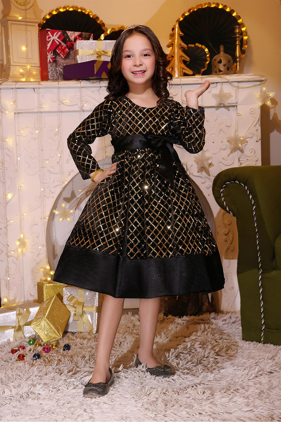 SANA'S velvet frock Pakistan Eid