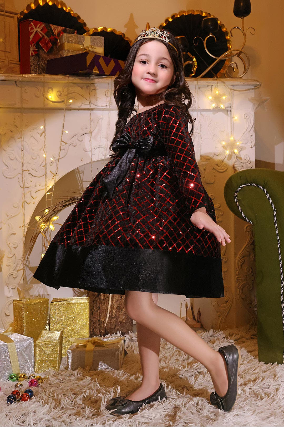 SANA'S velvet frock Pakistan Eid