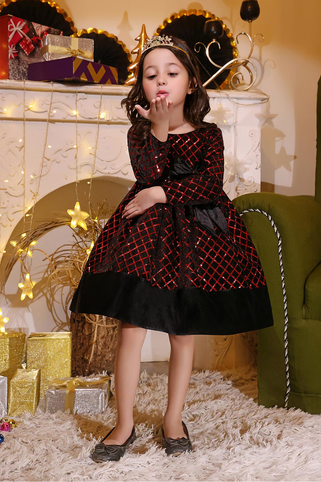 SANA'S velvet frock Pakistan Eid