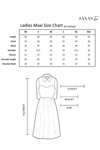 Embroidered Net Maxi | FC16 | 12575 - SANA'S
