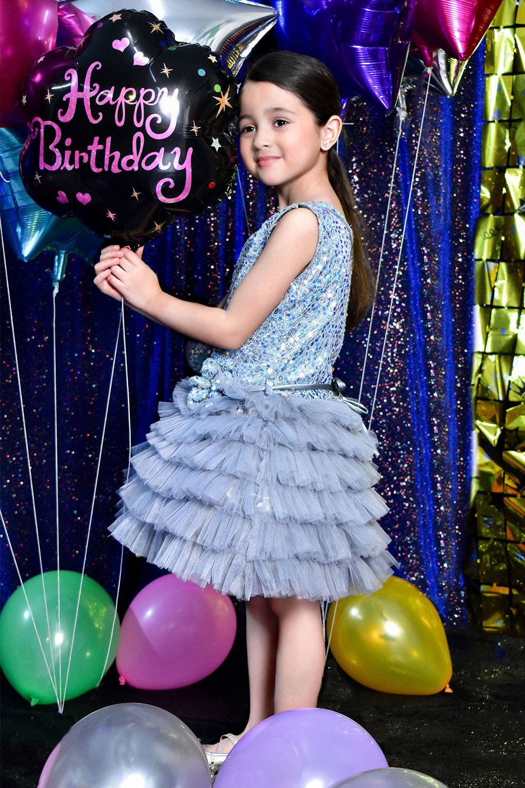 SANA'S net frock Pakistan party wear