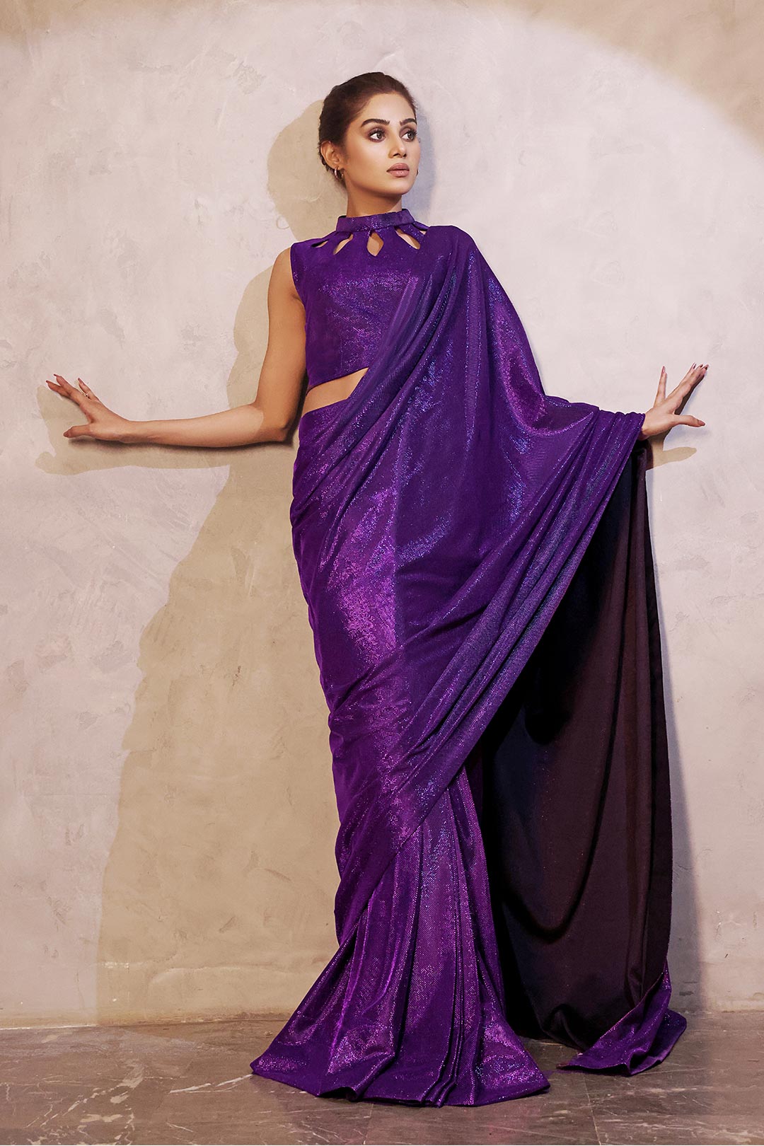 Solid Moonlight Saree with Cut Work Top | COCKTAIL | SR202237
