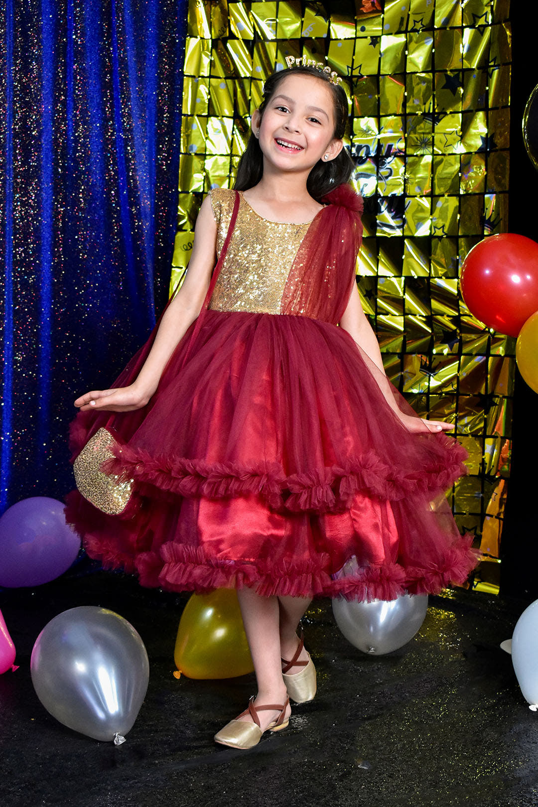 SANA'S net frock Pakistan party wear