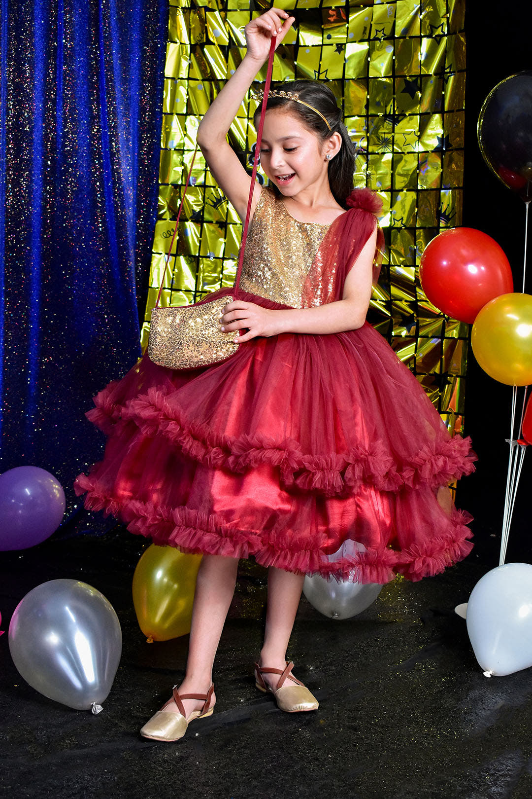 SANA'S net frock Pakistan party wear