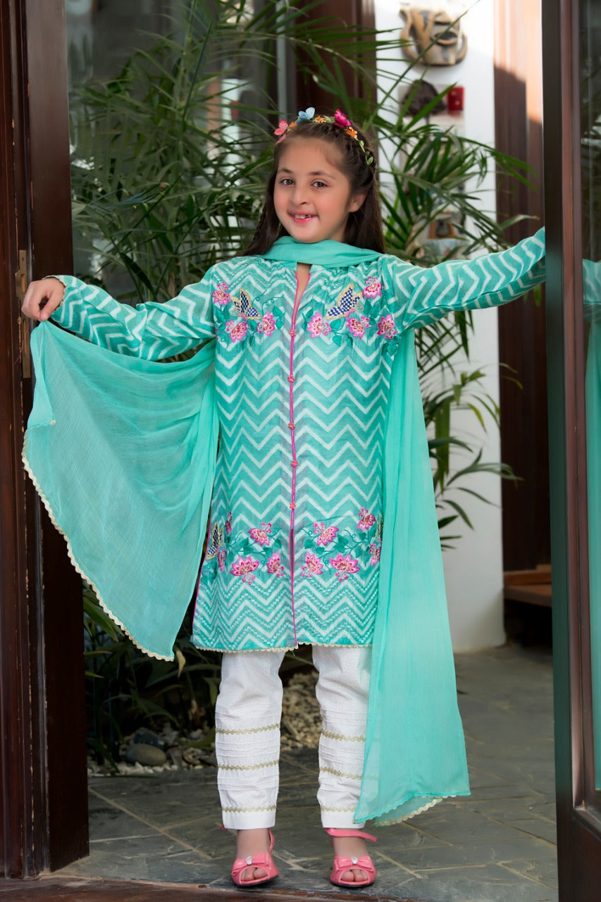 Embroidered Ethnic 3pc Suit | GFC16 | S660 - SANA'S